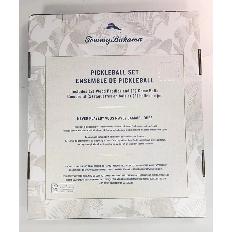 Tommy Bahama New Tommy Bahama Pickleball Set 2- Grey Wooden