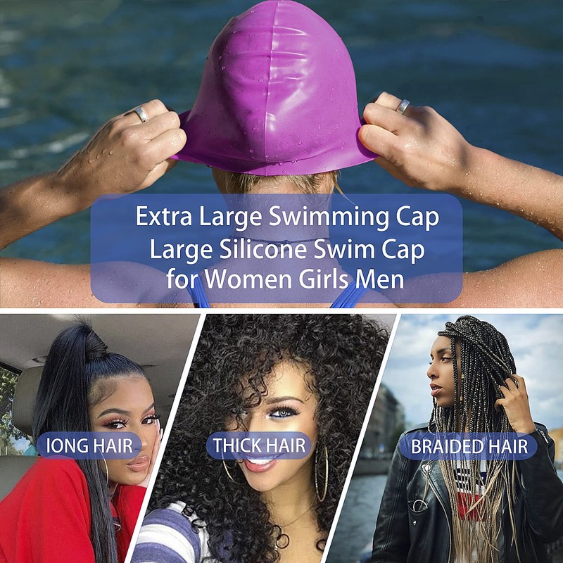 Extra Large Swimming Cap for Women and Men