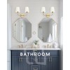 METWET 2 Light Bathroom Light Fixtures, Brushed Gold Vanity Lights,