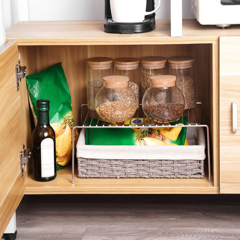Tomorotec Stainless Steel Expandable Kitchen Storage Organizer Spice Rack Cabinet