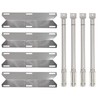 4-Pack BBQ Gas Grill Tube Burner & Heat Shield Plate
