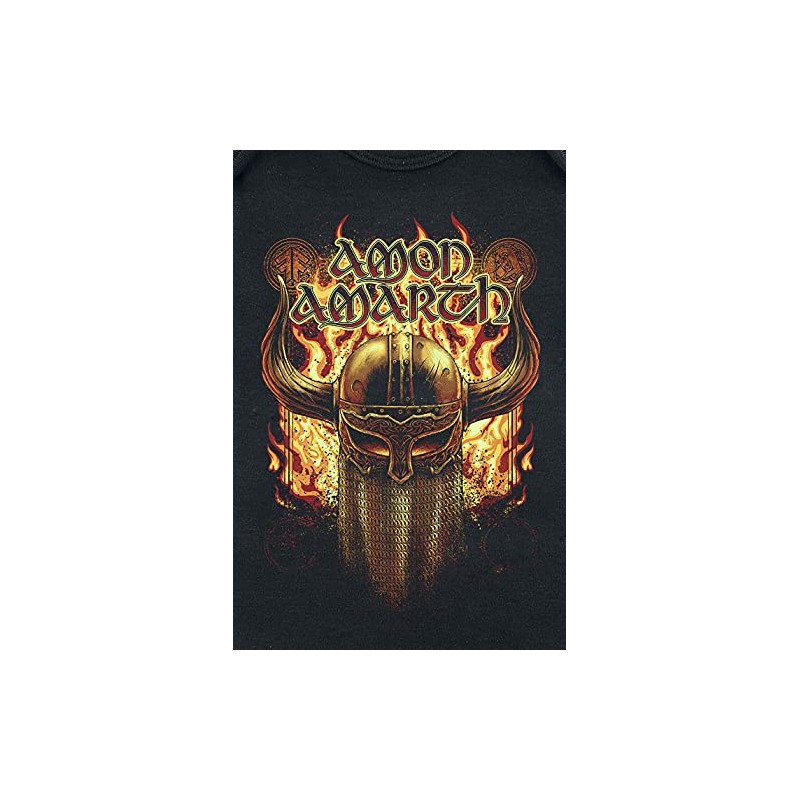 Amon Amarth Helmet Men's Body Black, Black, multi-coloured print