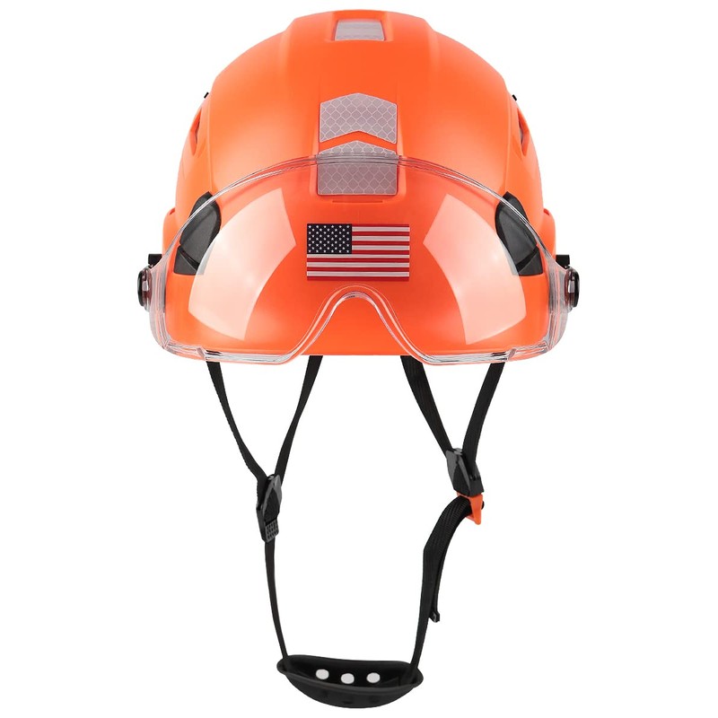 GREEN DEVIL Safety Helmet Hard Hat with Visor Chinstrap Adjustable