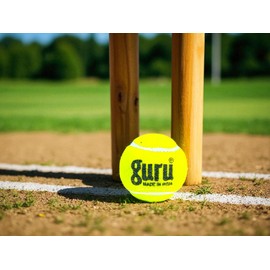 IKM Guru Professional Cricket Tennis Ball, Heavy Weight Hard Tennis Ball, Yellow