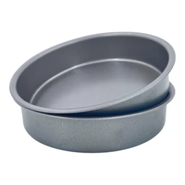 Samuel Groves 2 x Round Victoria Sandwich Sponge Cake Tin Straight Sided Deep Pan Fixed Base, Superior Double Coated Non Stick, UK Made (4.5 Inch)