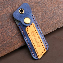 Smart+ Eneki Genuine Leather Cover, Ennekey Case, EneKey ENEOS Key Cover, Protective Cover, Celebration of Delivery, blue (dark)