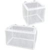 2 Pcs Fish Tank Breeder Net,Plastic Frame Hatching Box,Fish Tank