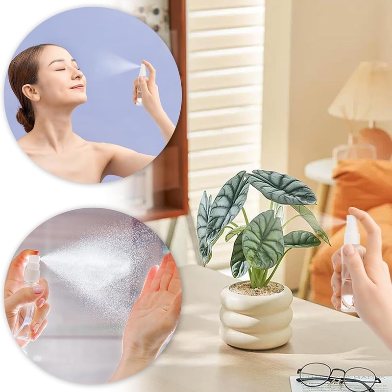 スプレーボトル 10個セット 15ml 超微粒子スプレー 透明 漏れ防止 携帯用 詰替ボトル 空容器 極細ミスト