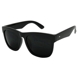 ShadyVEU Classic Square Flat Top Oversized Super Dark Tint Lens UV400 Mens Womens Sunglasses (Style #1)