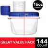 Stock Your Home 16oz Plastic Containers with Twist Top Lids
