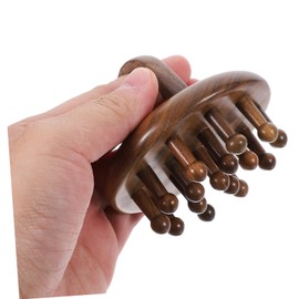 SEWOART Head Massager Scalp Brush Wooden Wide Tooth Comb Detangler Hair Sc Brush for Hair