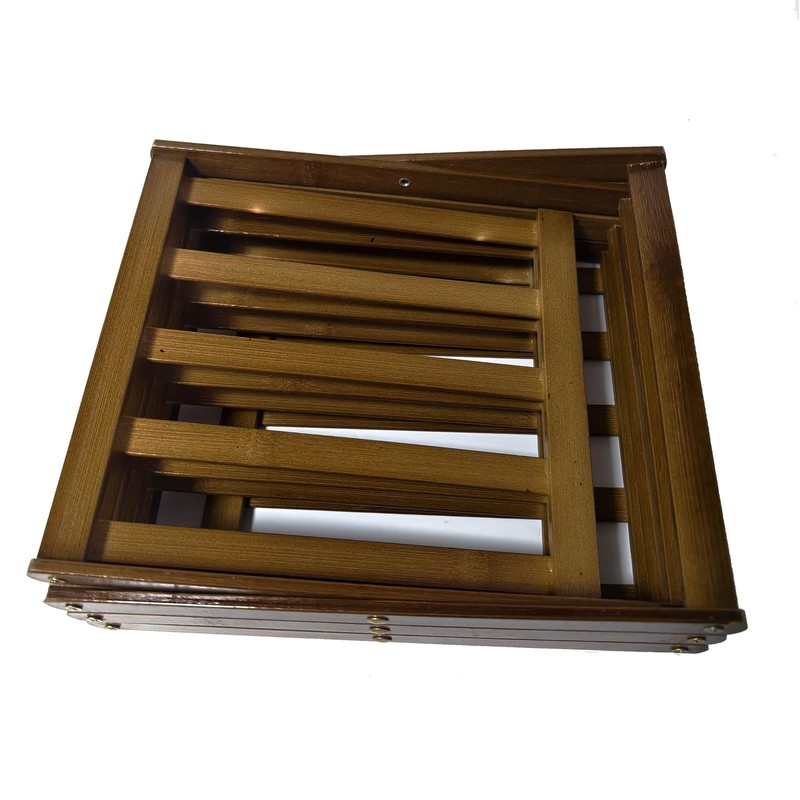 Ayedvan Bamboo Foldable Shoes Organizer Shoe Rack Free Standing Shelf