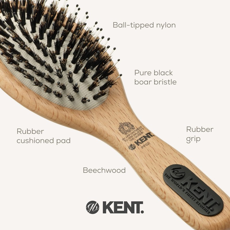 Kent Brushes PF02 Perfect for Smoothing Small Cushion Brush, Wood