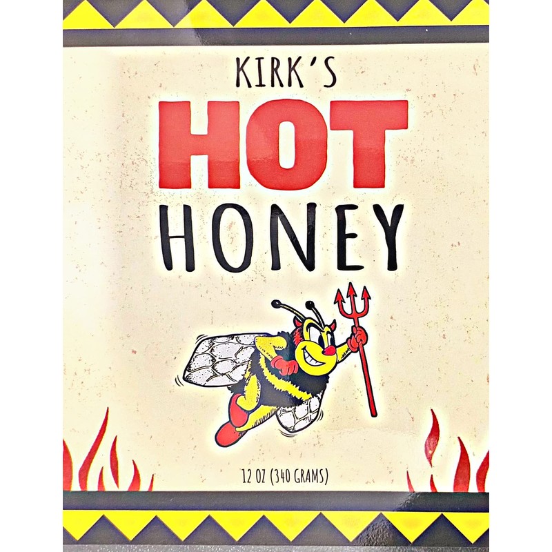 Kirks Hot Honey Made With Pure Wildflower Honey Straight From