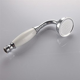 Brass Shower Head Traditional Victorian Style Handheld Shower Sprayer Chrome Polished