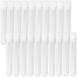 60PCS Plastic Test Tubes Clear Plastic Test Tubes With Cork Empty Test Tubes With Caps For Diy Craft Spices Liquid Candy Seeds
