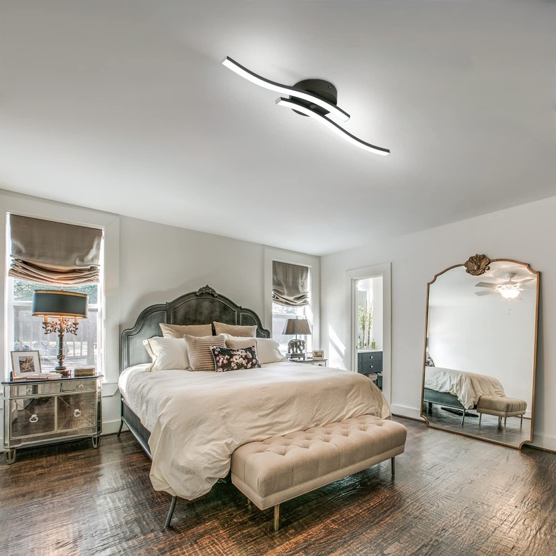 EDISLIVE Modern Dimmable LED Ceiling Light Curved 2 Light 22.5