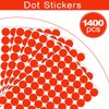 1400 PCS Red Dot Stickers Round Coding Labels Circle Dots