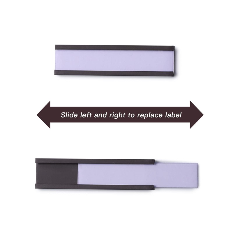 100 Pieces Magnetic Label Holders with Magnets Magnetic Data Card