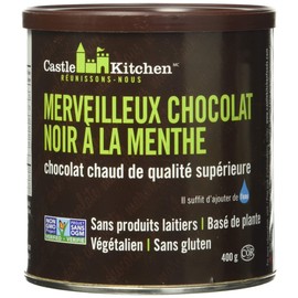 Castle Kitchen Marvelous Mint Dark Chocolate Premium Hot Cocoa Mix - Dairy-Free, Vegan, Plant Based, Gluten-Free, Non-GMO Project Verified, Kosher - Just Add Water - 14 oz