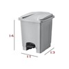 Mix.Home 4 Gallon Gray Step On Trash Can - Hands-Free