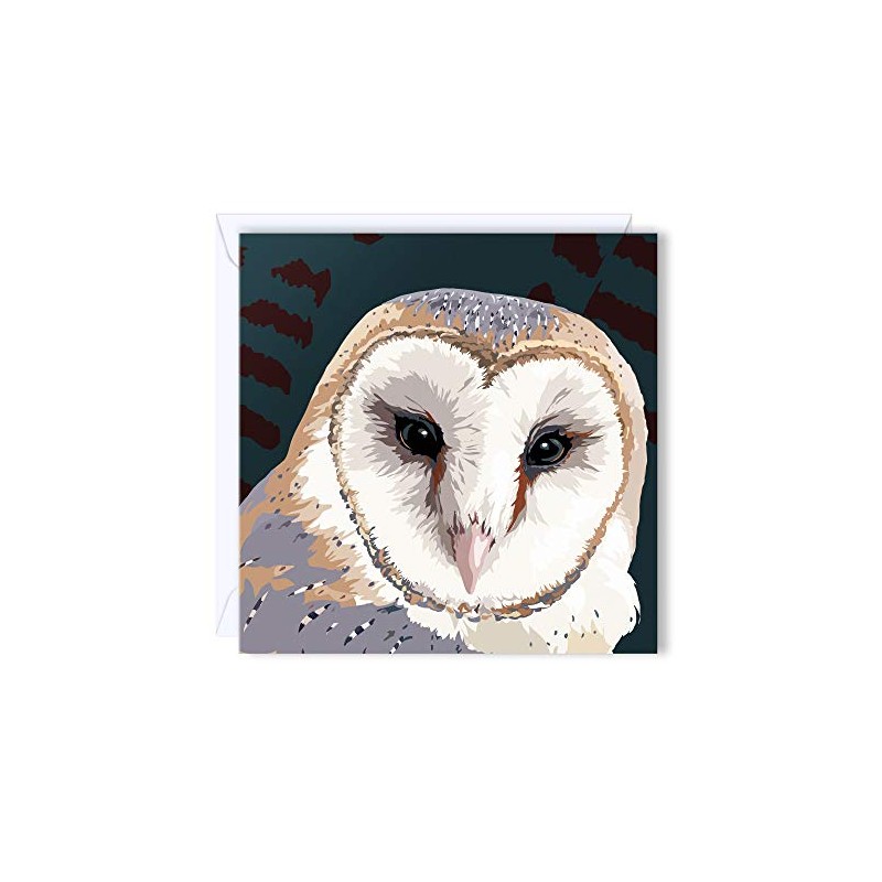 Barn Owl Blank Greeting Card by Leslie Gerry - Pack