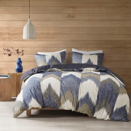 Ink+Ivy Alpine Duvet Cover Set, Navy, King/Cal King