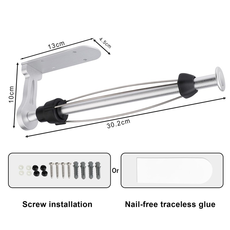 Loputon Kitchen Roll Holder under Cabinet, Aluminum Alloy Paper Towel