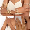 ZENGSING Gold-Plated Jewellery Sets for Women Gold Open Bracelet Bangles