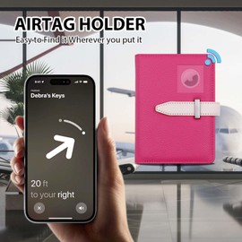 Passport Holder with Airtag for Women/Men,Airtag Passport Wallet for Travel,Cute Passport Holder Rfid Blocking,Travel Wallet for Cards Passport Cover Case