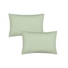 AIMANE® Percale Pair of Housewife Pillowcases 50 x 75 CM Polycotton Easy Care Plain Dyed Pillowcases Envelope Closure (Duck Egg, Housewife Pillowcases)