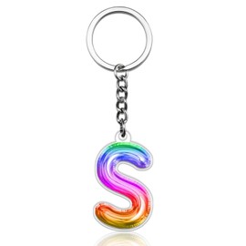 SUDIKUB Acrylic keychain, Fashionable Letter Accessories, Give the Initials of Sisters/Friends/Colleagues/Lovers/Relatives/Boyfriends/Girlfriends Holiday gifts Christmas Father's Day Mother's Day(S)