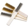 CENPEK Mini Wire Brush, Brass Brush Set, Steel Brass Nylon