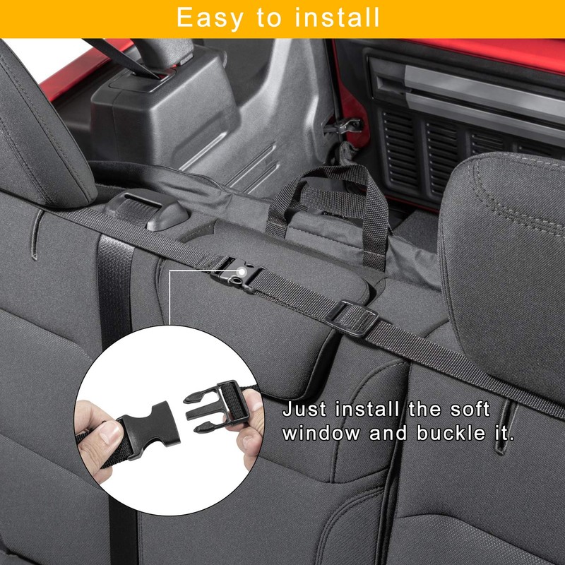 Soft Top Window Storage Bag for 2018-2025 Jeep Wrangler JL