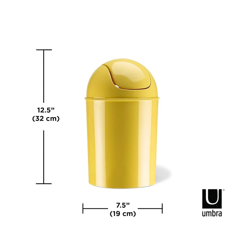 Umbra 1.25 Gallon Mini Waste Can with Removable Swing-Top Lid