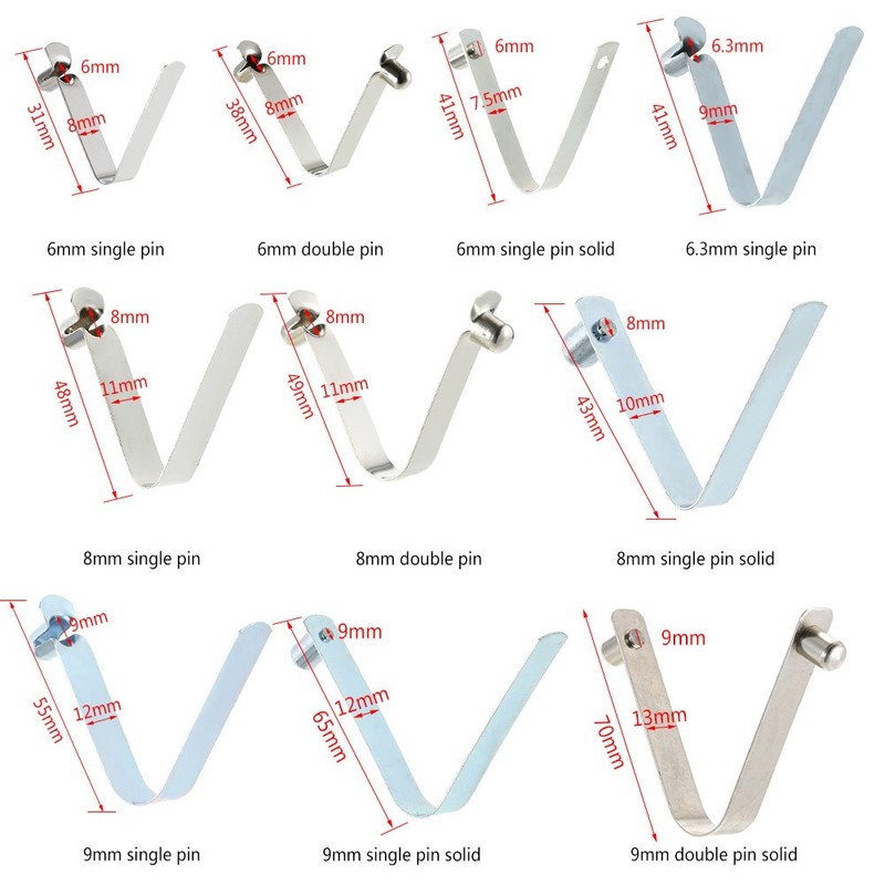 Lixada 6 clips de resorte para barra de tienda de