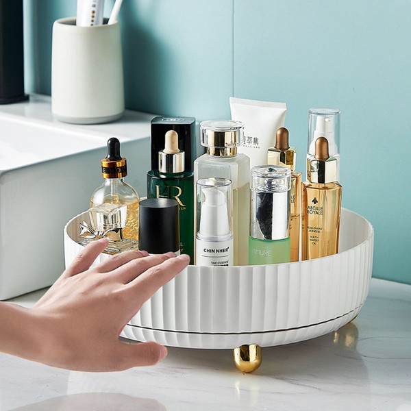 Monaco Olive 360 degree rotating cosmetics organizer, rotating cosmetics organizer
