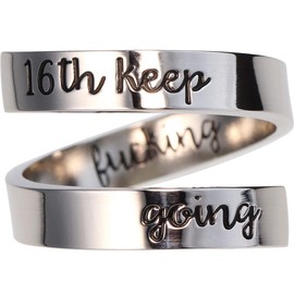 Suyi Keep Going 16th Birthday Gifts for Girls - Adjustable Birthday Number Engraved Sweet 16 Graduation Gifts for Her