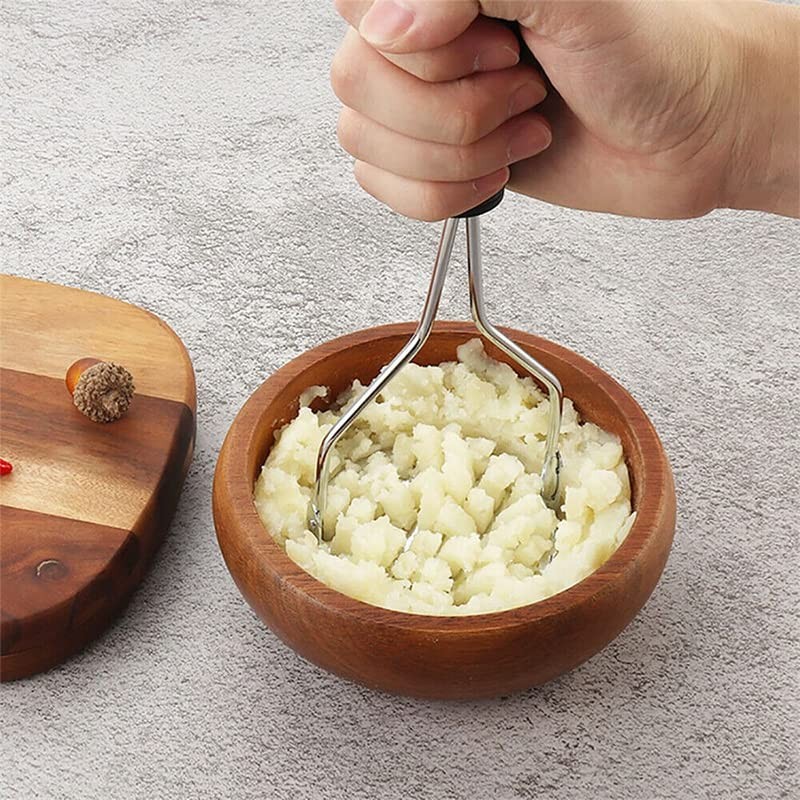 AIMALL Stainless Steel Potato Masher 10.2 Inch Vegetable Fruit Press
