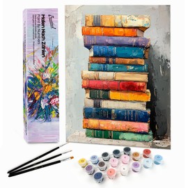 Bougimal Paint by Numbers Adult Animal without Frame Including Brush and Acrylic Paints - 28 x 35 cm Dog