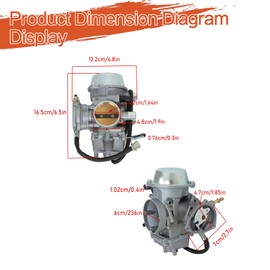 labwork Carburetor Replacement for Yamaha Grizzly 600 YFM600 1998-2001 Grizzly 660 YFM660 2002-2008