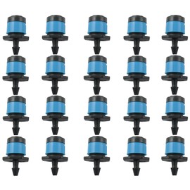 LQ Industrial 20PCS Plug Tip Vortex Adjustable Fountain Drip Head Blue Plastic Scattering Vortex Nozzle Drip Emitter Wind Fan Sprinkler Hose for Watering Garden Lawn Irrigated Plants