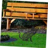Outanaya Garden Art Cat Ornament Iron Art Garden Decoration Cat