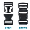 TERLUNNSI Buckle Webbing Set 20 mm, 6 Yards Black Nylon