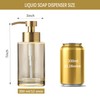 Enra Thick Glass Soap Dispenser with Stainless Steel Pump,12oz Gold
