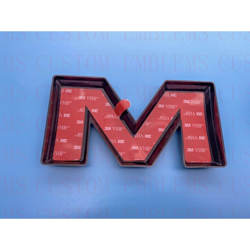 Auto Front & Rear GMC Gloss Black OVERLAY Emblem Badge
