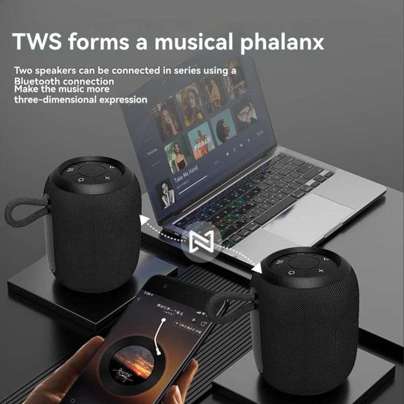 Snblzhef Portable Bluetooth Speaker Wireless Bluetooth Speaker Outdoor Portable Subwoofer