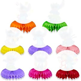 Siphus Pack of 8 Table Decorations Birthday Boys, Children's Birthday Party Table Toppers, Honeycomb Decorations, Honeycomb Centrepieces for Cartoon Theme Birthday Party Children