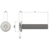 M6 (6mm x 12mm) Hex Socket Button Head Screws -