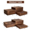 Arttown 6-Pack Buffet Risers and Stands for Food Display Wood